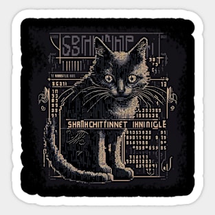 Cyber cat Sticker